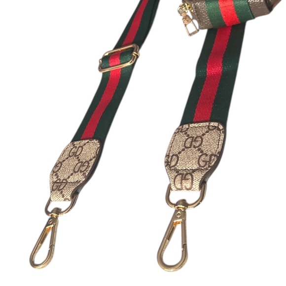 Green & Red Replacement GD  Strap with Coin Case Pouch For Crossbody Bag - Picture 3 of 7